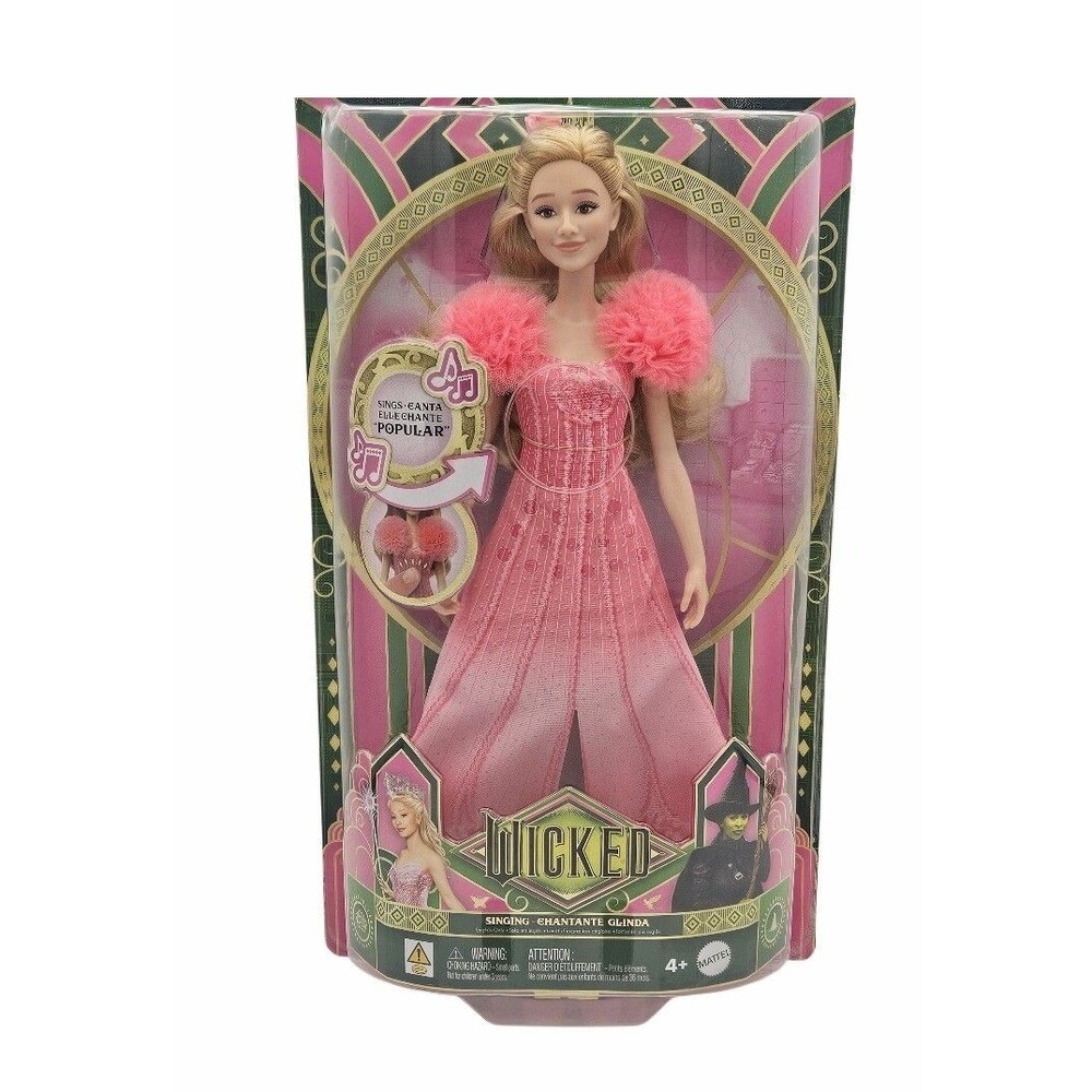 Wicked Glinda Singing Doll Popular Song Pink Dress NIB Fashion Doll
